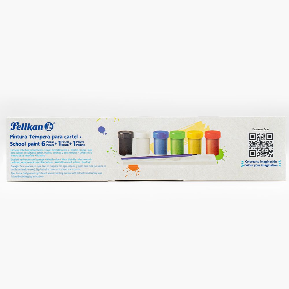 Pintura Tempera para Cartel 20ml C/6 | Pelikan 53101600