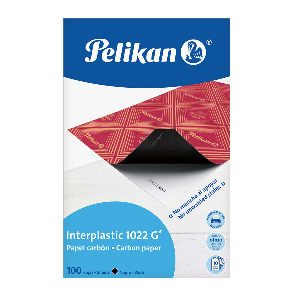 Papel Carbón 1022G Interplastic Oficio C/100 | Pelikan 10220117