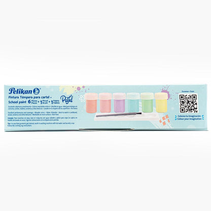 Pintura Tempera para Cartel Colores Pastel 20ml C/6 | Pelikan 53101600