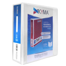 Carpeta Panoramica Blanca Arillo en O 3" Carta | Kyma COB300