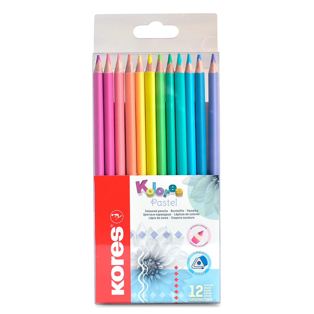 Lápices Kolores Triangulares Pastel con 12 | Kores 93311