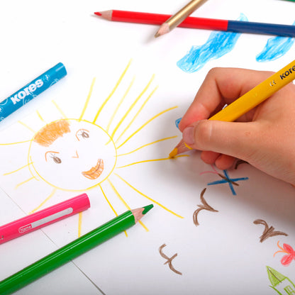 Lápices de Colores Triangulares con 12 | Kores 93312