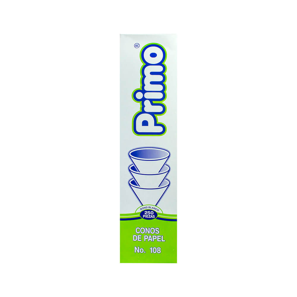 Conos de Papel para Agua #108 C/ 250 | Primo COP0801