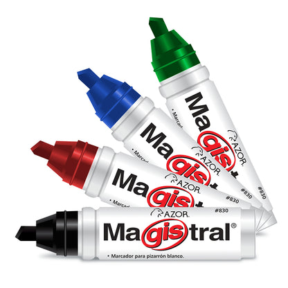Marcador Metálico para Pizarrón Blanco con 4 | Azor 830-4
