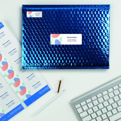 Etiqueta Láser 1-1/3 in x 4 in Blanca C/350 | Avery 5262