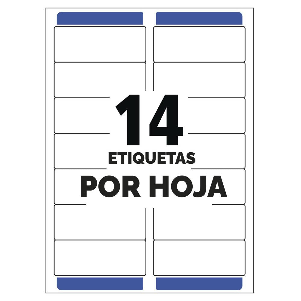 Etiqueta Láser 1-1/3 in x 4 in Blanca C/350 | Avery 5262