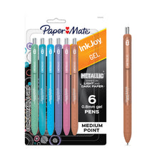 Boligrafo Inkjoy Gel Metalico 0.8 Punto Mediano Retractil Surtido Con 6 - Paper Mate 2209485