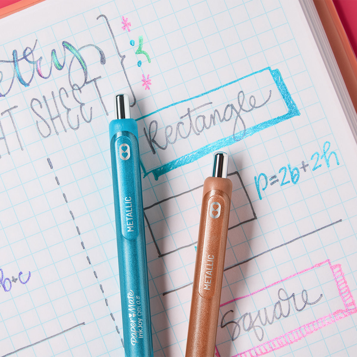 Boligrafo Inkjoy Gel Metalico 0.8 Punto Mediano Retractil Surtido Con 6 - Paper Mate 2209485