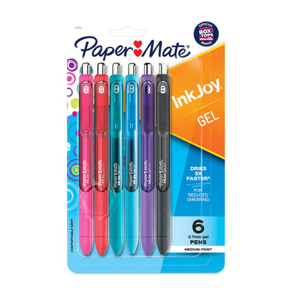 Boligrafo Inkjoy Gel 0.7 Punto Fino Retractil Surtido Con 6 - Paper Mate 1951713