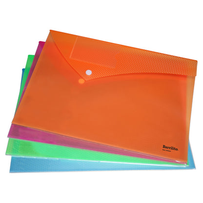 Sobre Plástico con Broche Carta Horizontal | Barrilito 8200A4