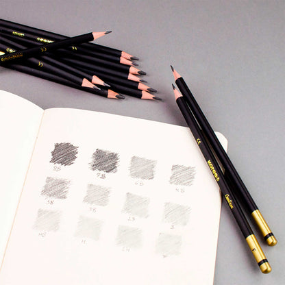 Set de Lápices de Grafito Graduados C/12 | Kores 92162