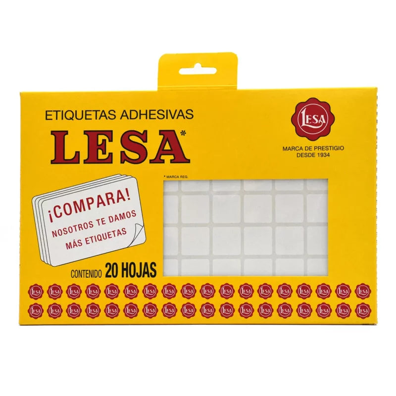 Etiqueta Adhesiva #3 (18 x 18 mm) 12 Hojas con 77 |  LESA 2-503