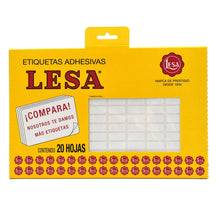 Etiqueta Adhesiva #4 (20 x 08 mm) 12 Hojas con 140 (1680) |  Lesa 2-504