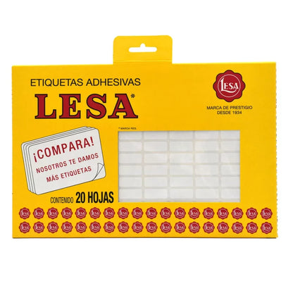 Etiqueta Adhesiva #4 (20 x 08 mm) 12 Hojas con 140 (1680) |  Lesa 2-504