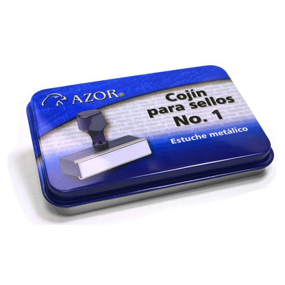 Cojin para Sellos Metálico No. 1 Sin Tinta | Azor 1ST