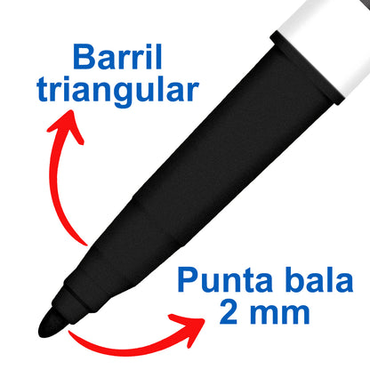 Marcador p/ Pizarrón Blanco Magistral Didactico Fino Con 4 | Azor 84074