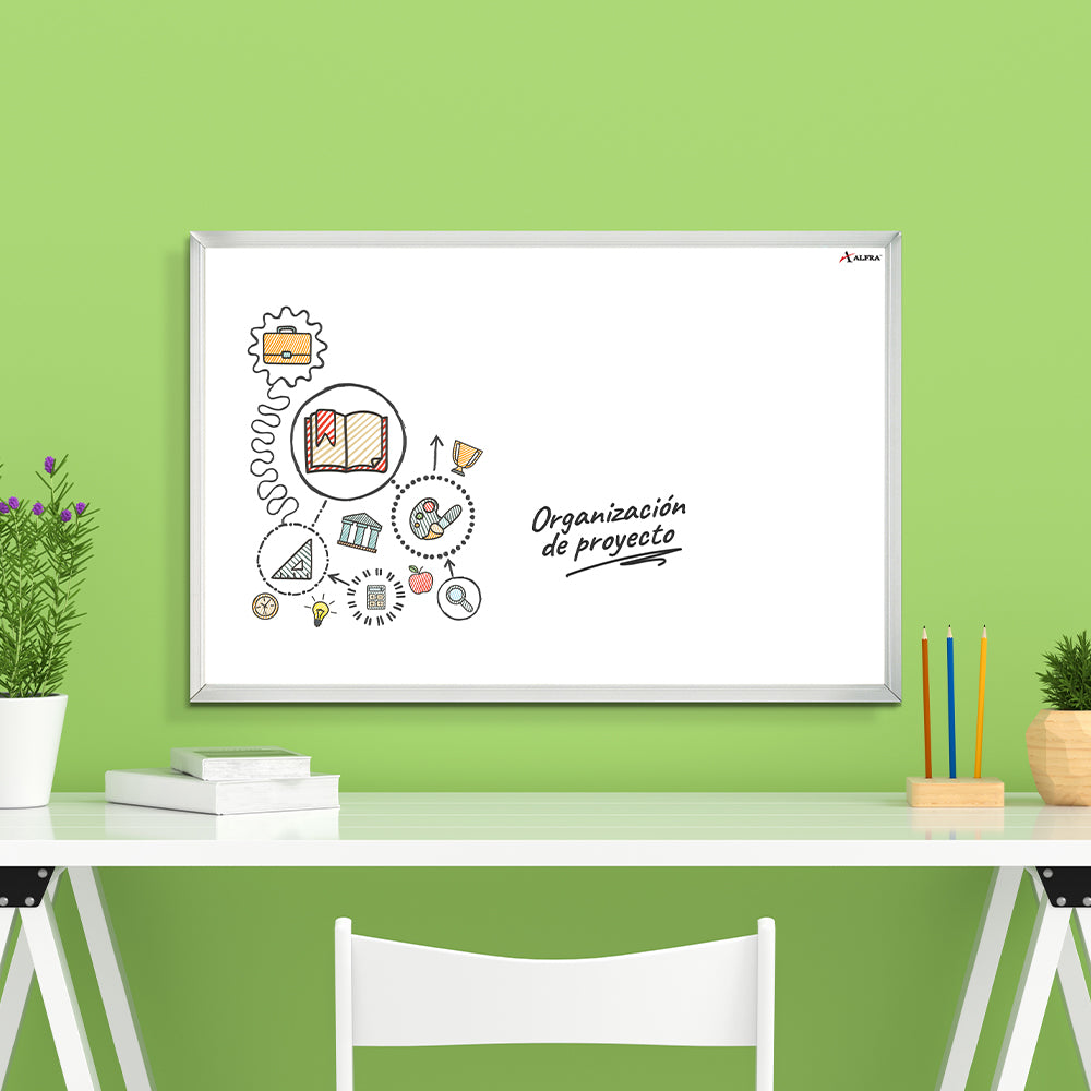 Pintarron White Star 120 x 240 cm | Alfra 4840