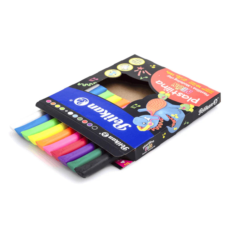 Plastilina Colores Neón en Barras C/10 | Pelikan 06700005