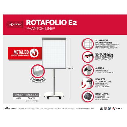Rotafolio Phantom Line E2 90 Cm X 70 Cm - Alfra 4496