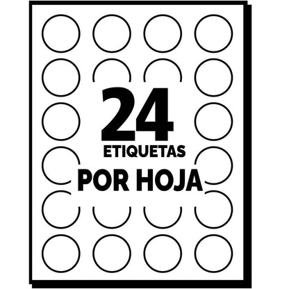 Etiqueta Redonda Removible 3/4 in Surtida C/1008 | Avery 5472
