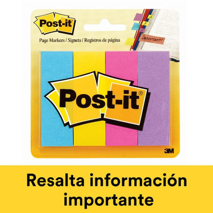 Señaladores de Página Colores Brillantes C/200 | Post-it MC900171612