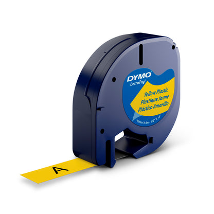 Cinta Letratag Negro/Amarillo 12 mm x 4M | Dymo 91332