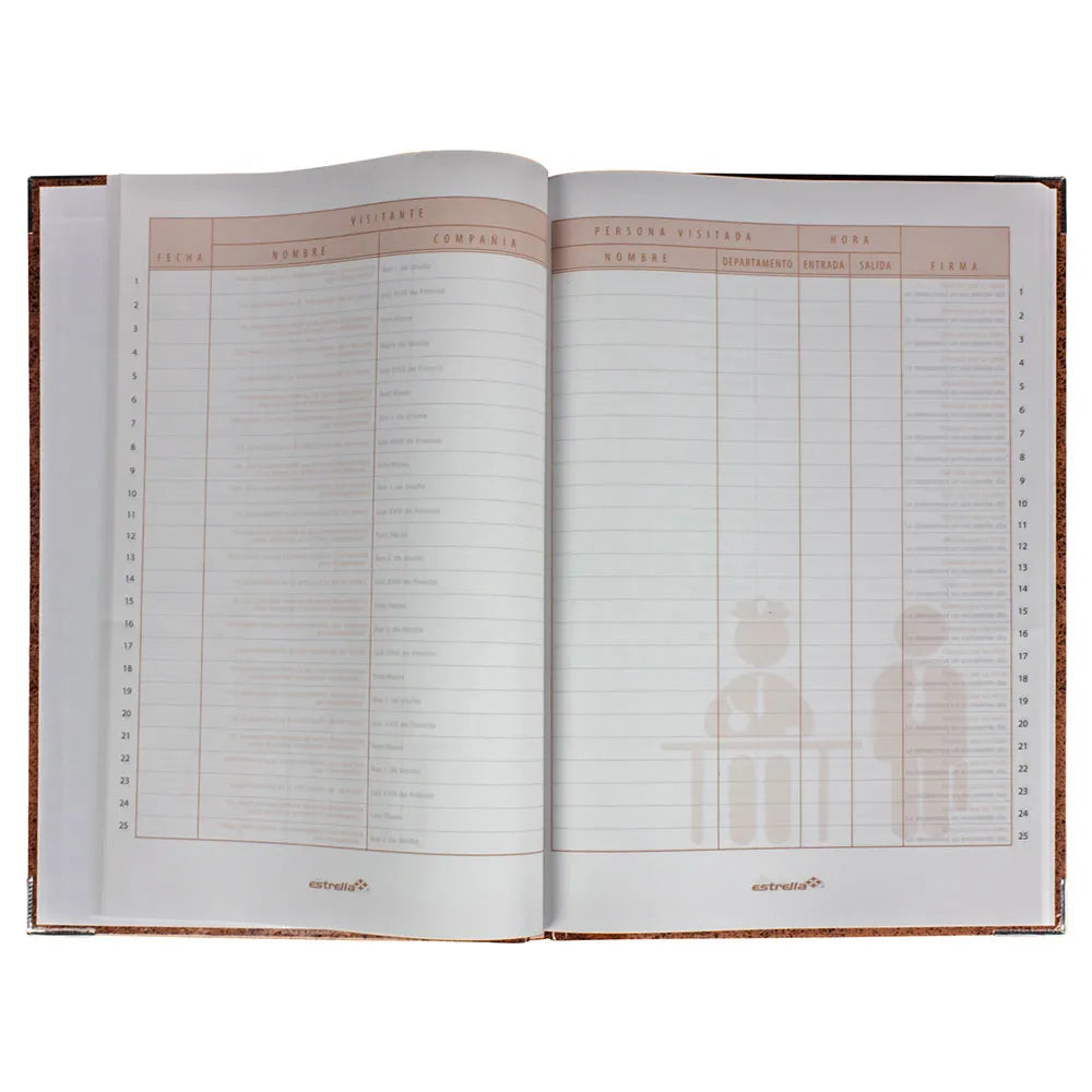 Libro Registro De Visitas 96 Hojas Estrella 121