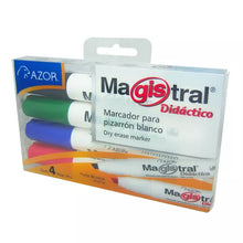 MARCADOR MAGISTRAL DIDACTICO SURTIDO CON 4 - AZOR 8354