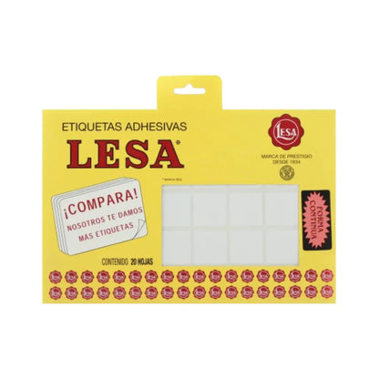 Etiqueta Adhesiva #5 (25 x 25 mm) 12 Hojas con 40 (480) |  LESA 2-505