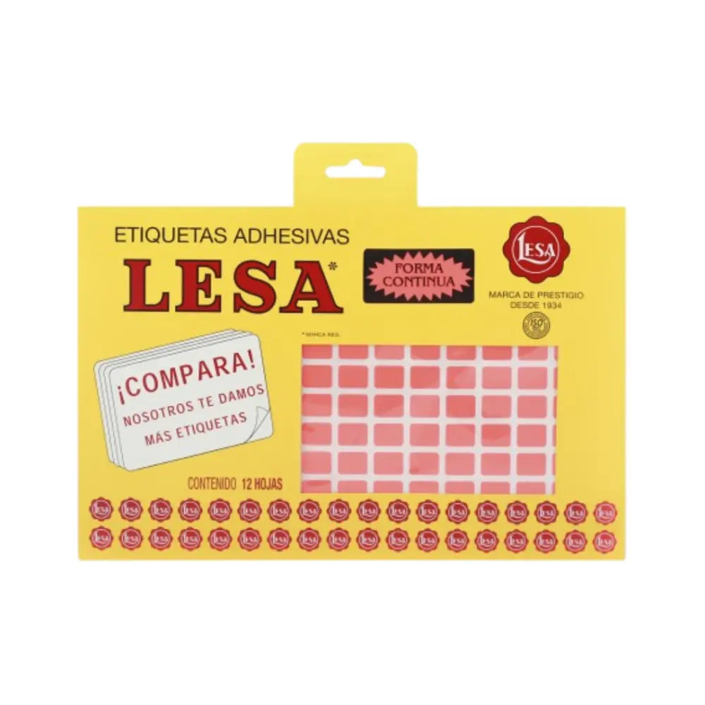 Etiqueta Adhesiva #1  12 x 09 mm 12 Hojas con 180 |  LESA 2-501