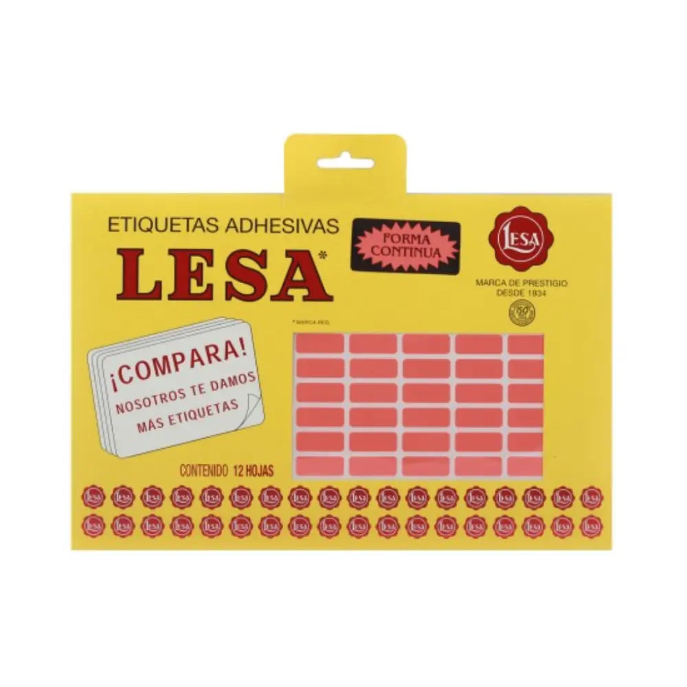 Etiqueta Adhesiva #4 (20 x 08 mm) 12 Hojas con 140 (1680) |  Lesa 2-504