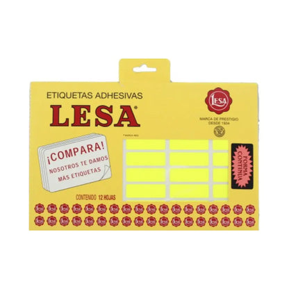 Etiqueta Adhesiva #6 (38 x 13 mm) 12 Hojas con 45 (540) |  LESA
