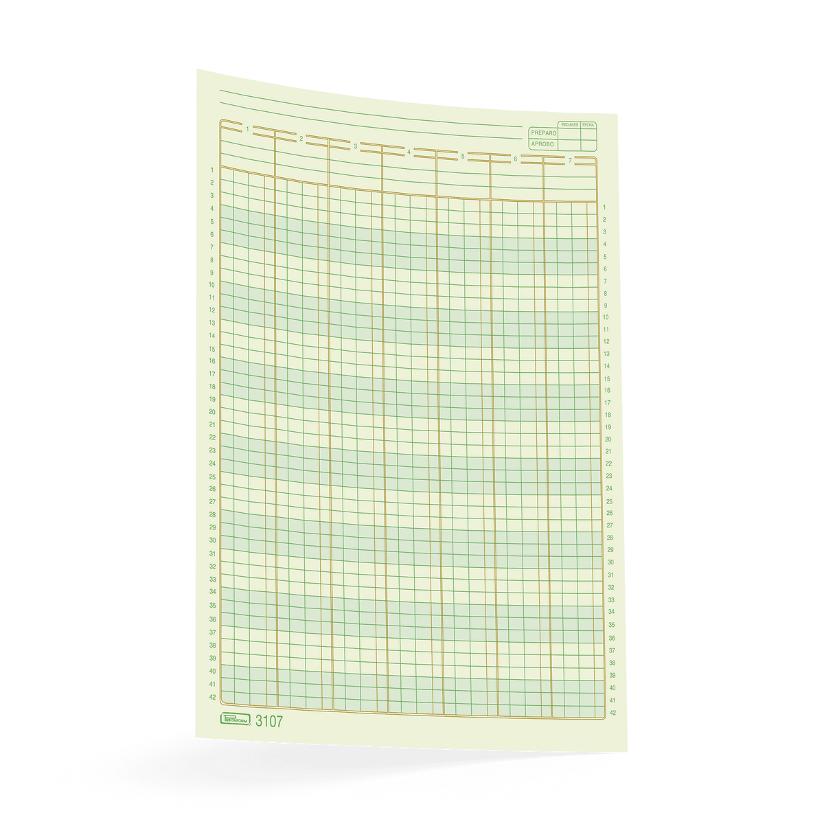 Tabular Para Auditoria 7 Columnas C/50 | Printaform 3107