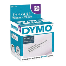 Etiqueta LW 1 1/8 in x 3 1/2 in Blanca rollos con 350 | Dymo 30252