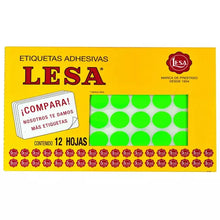 ETIQUETA #9 20 mm VERDE 12 HOJAS CON 60 - LESA 2-509VE