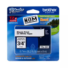 CINTA TZe-241 3/4 in 19 mm x 8 m NEG/BLA - BROTHER TZe-241