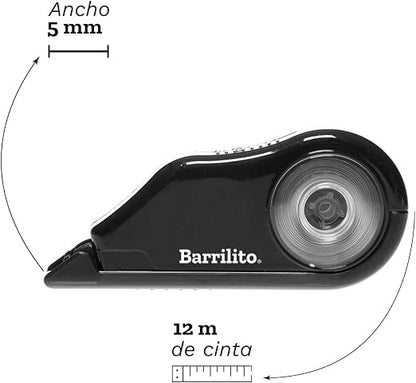 Corrector Barrilito Cinta Correctora 12 m x 5 mm | Barrilito 7792CCB