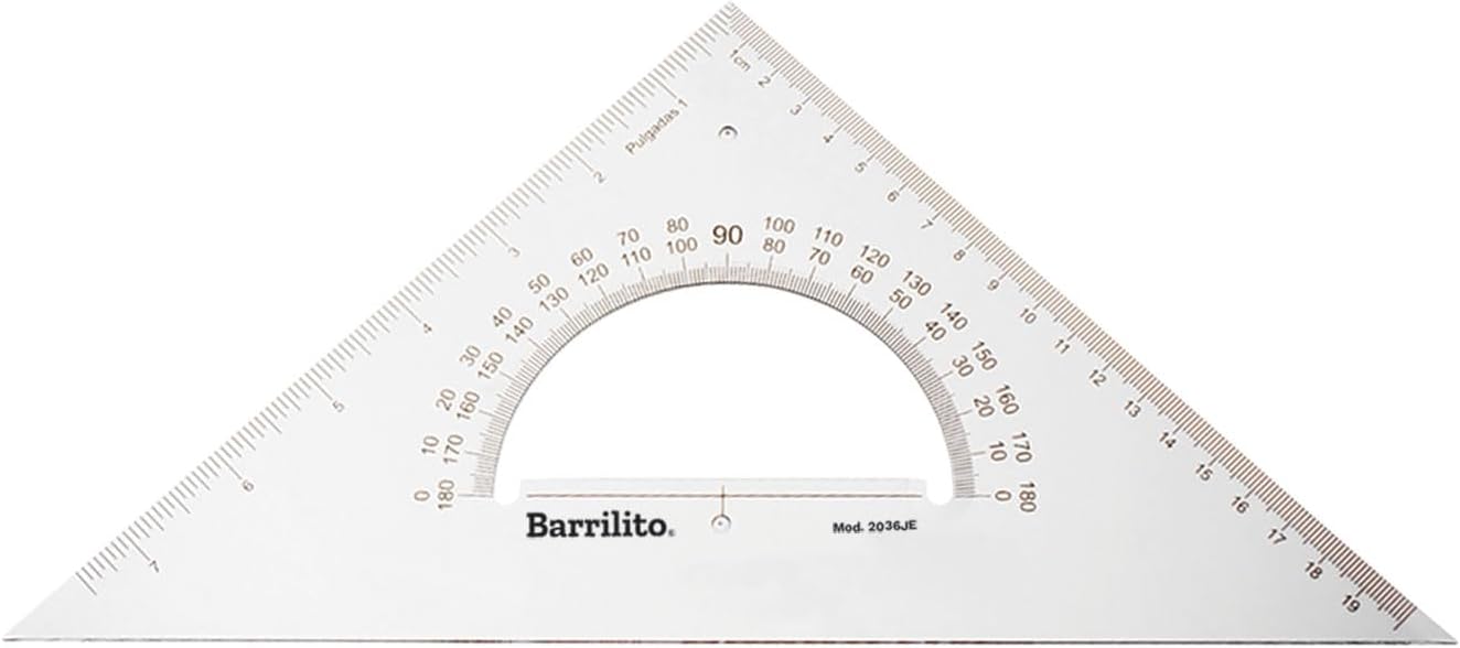 Juego con 2 Escuadras Semi-Profesionales 35 cm | Barrilito 2036JE