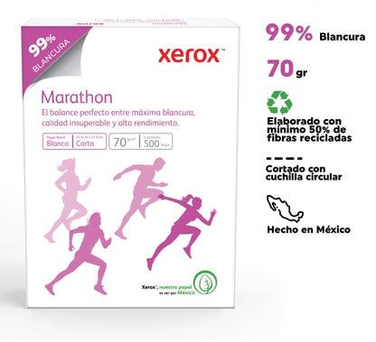 Papel Bond Marathon Carta 99 Blanco C/500 Hojas | Xerox 003RM02051