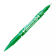 MARCADOR MCKIE FINE - EXTRA FINE DOBLE PUNTA VERDE - ZEBRA 4003