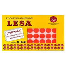 ETIQUETA #9 20 mm ROJA 12 HOJAS CON 60 - LESA 2-509RO