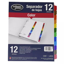 SEPARADOR TAB CARTA C/12 - WILSON JONES P2458