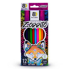 Lápices de Colores Largos Zorrito con 12 | Bocetto BCT-0004