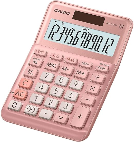 Calculadora de Escritorio 12 Digitos Gris | Casio MS-120FM-W