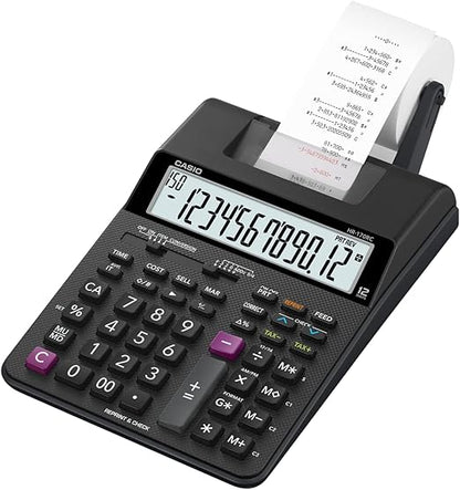 Calculadora Casio con Impresora 12 Digitos Negra | Casio HR-170RC