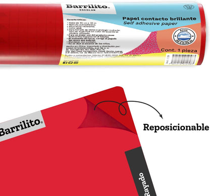 Pelicula Autoadherible 45 cm x 20 m Colores | Barrilito 8120