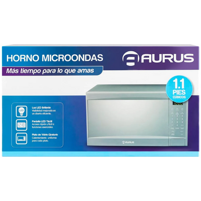 Horno de Microondas 1.1 Pies Cúbicos Silver | Aurus AMP11GS