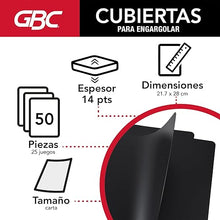 Cubierta Gbplak Lisa Carta Negra Con 50 | GBC P3562