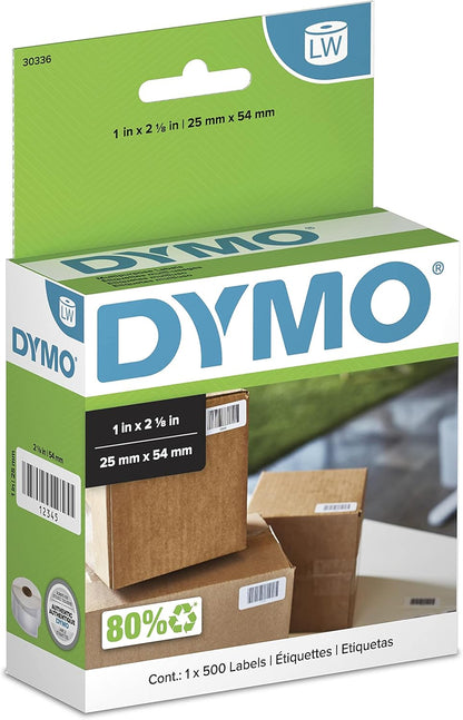 Etiqueta LW 1 in x 2-1/8 in Blanca Rollo C/500 | Dymo 30336