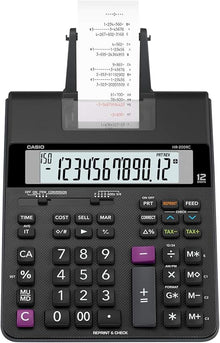 Calculadora con Impresora 12 Digitos Negra | Casio HR-200RC